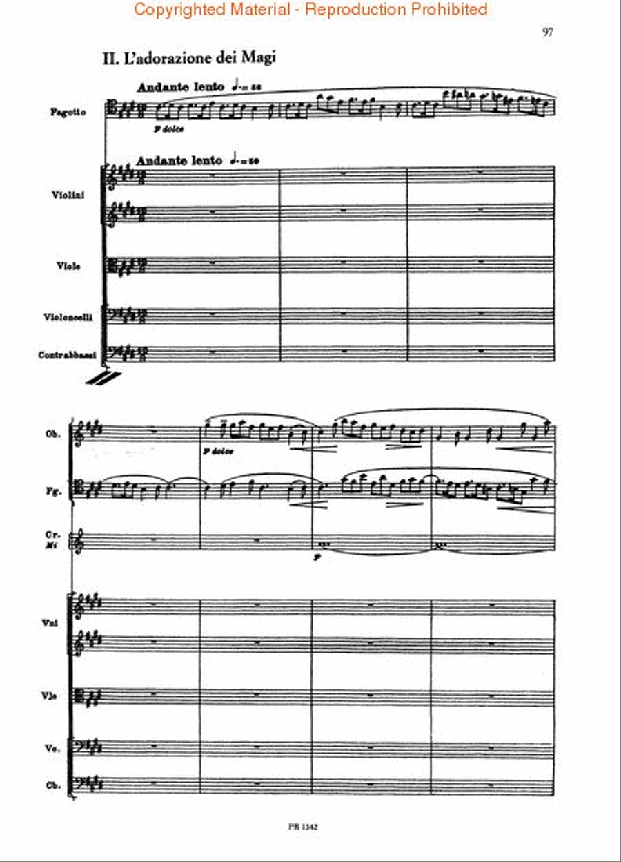 Gli uccelli, Trittico botticelliano Orchestra scores gallery preview page 4