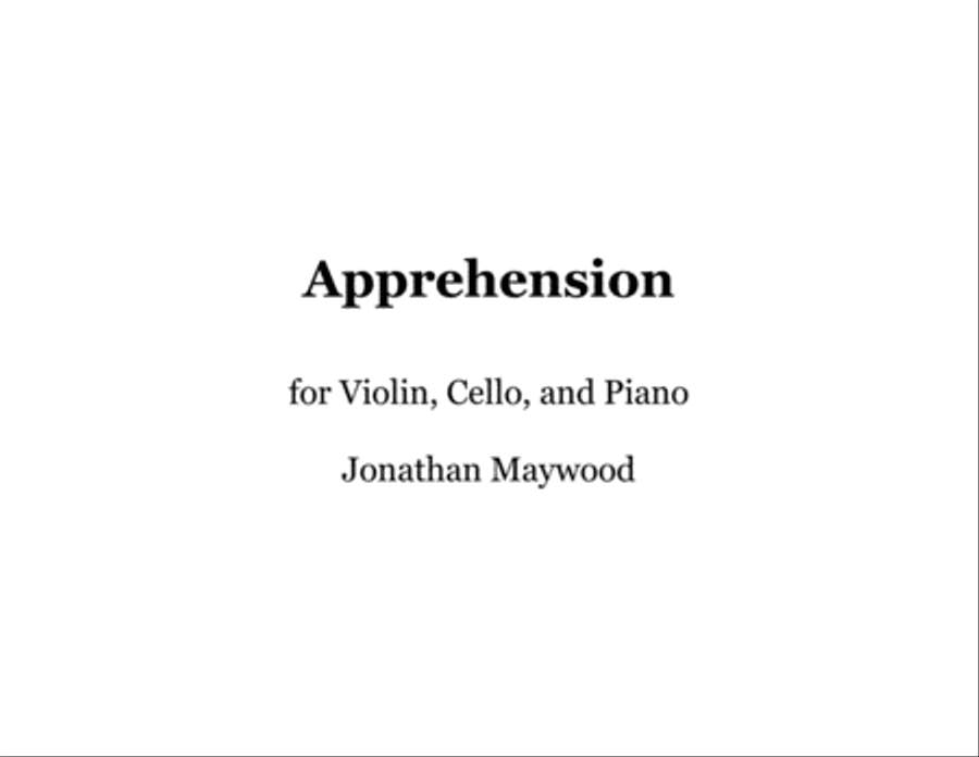 Apprehension Piano Trio scores gallery preview page 1