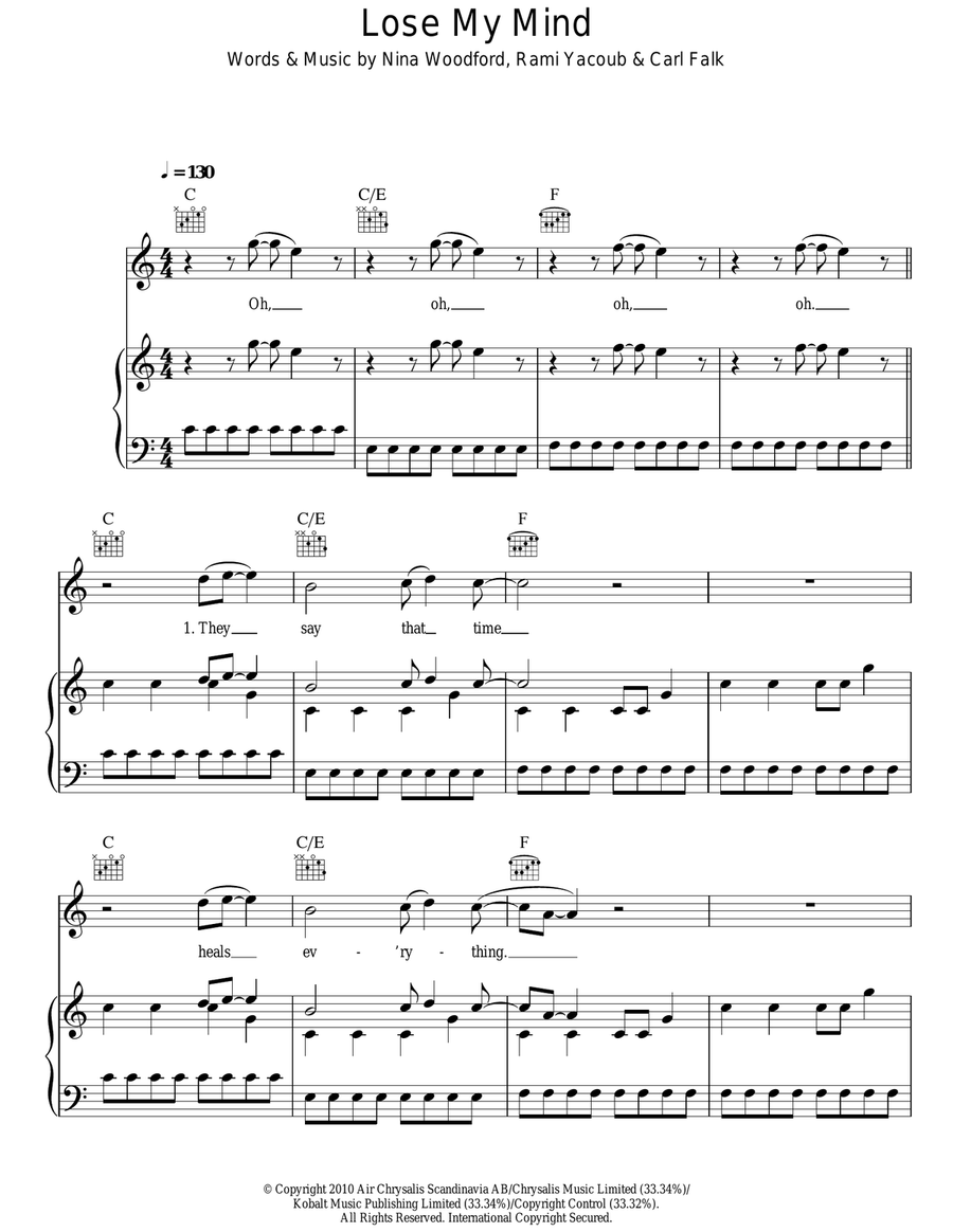 Lose My Mind Lose My Mind Acoustic Guitar scores gallery preview page 1