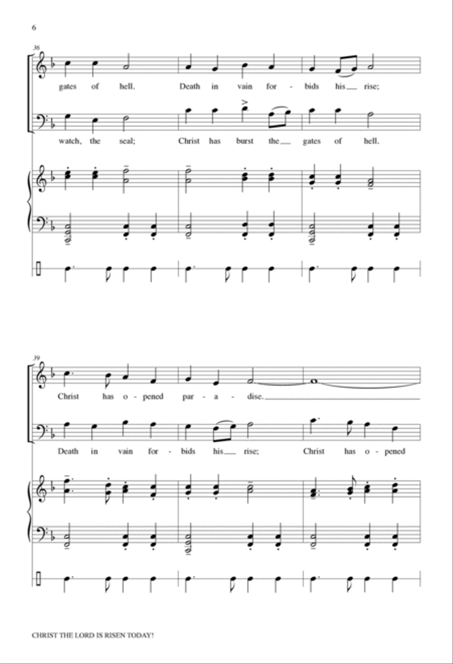 Christ the Lord Is Risen Today! 2-Part scores gallery preview page 6