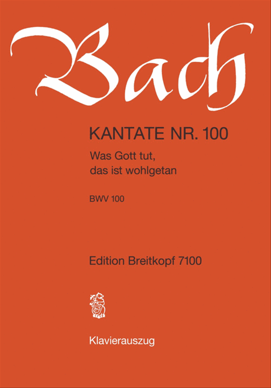 Cantata BWV 100 “Was Gott tut, das ist wohlgetan” 4-Part scores gallery preview page 1