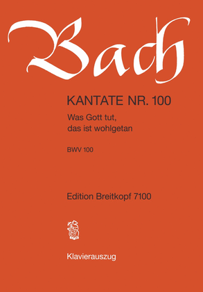 Book cover for Cantata BWV 100 "Was Gott tut, das ist wohlgetan"