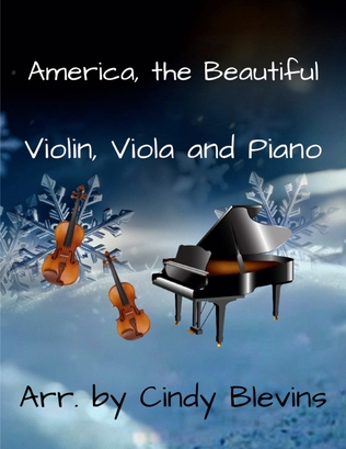 Book cover for America, the Beautiful, for Violin, Viola and Piano