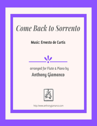 COME BACK TO SORRENTO - flute and piano