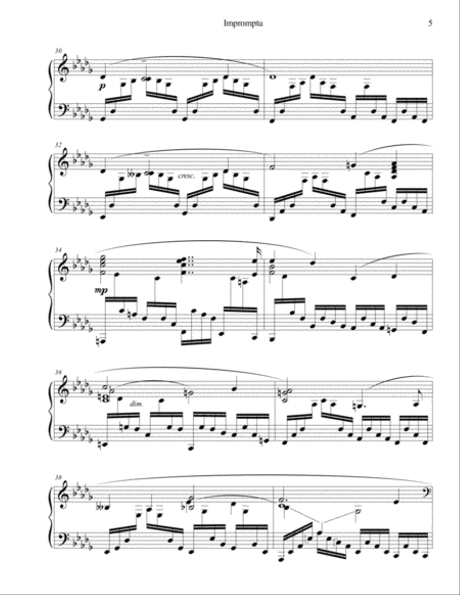 Impromptu for Piano Piano Solo scores gallery preview page 5