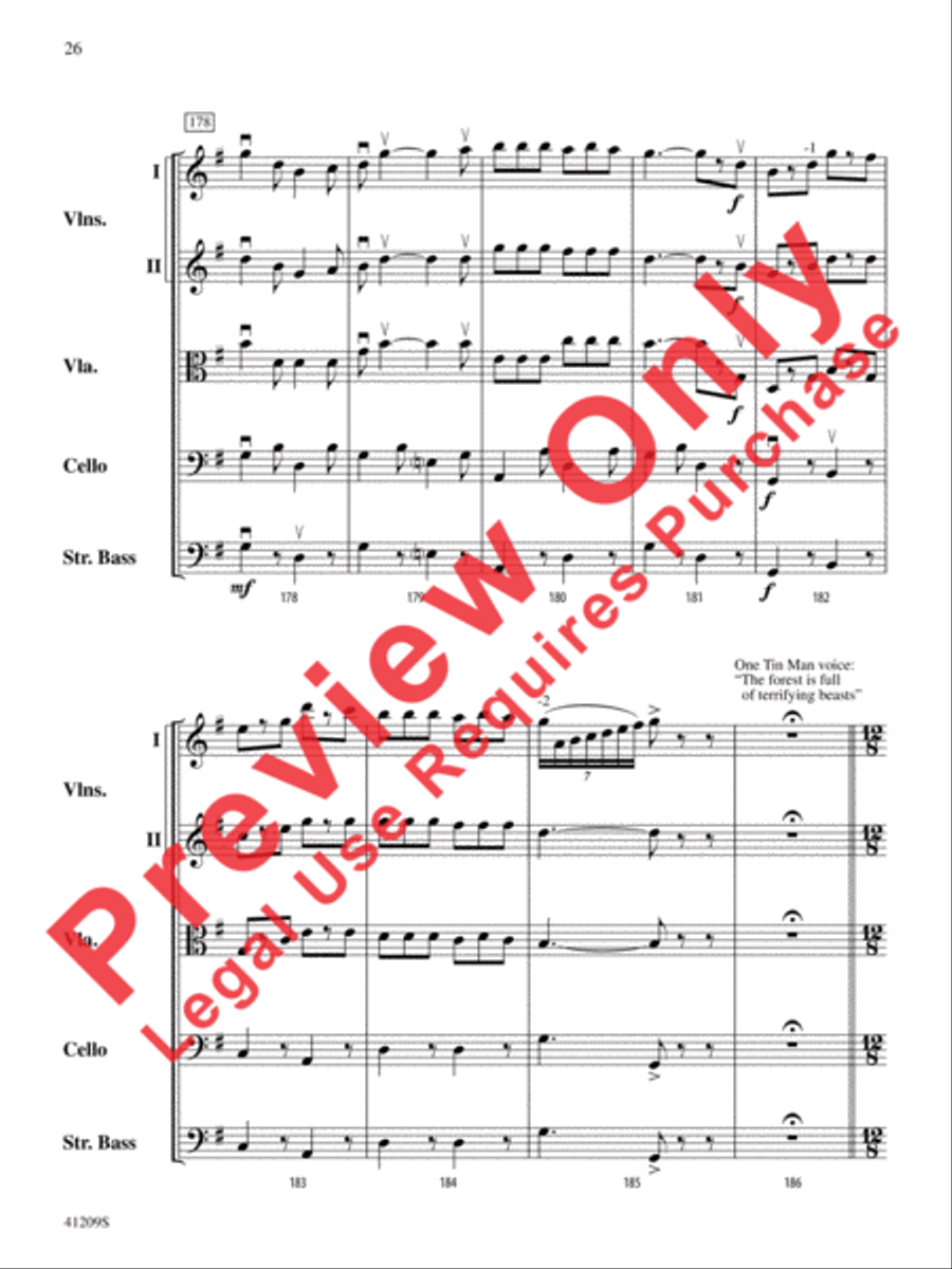 The Wizard of Oz String Orchestra scores gallery preview page 27
