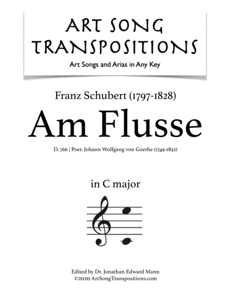 SCHUBERT: Am Flusse, D. 766 (transposed to C major)