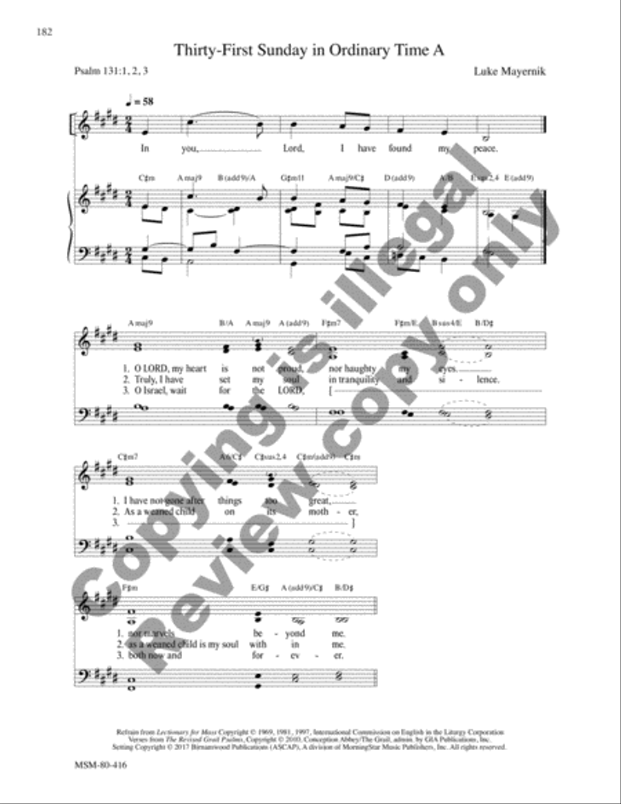 The Five Graces Psalter: Lectionary Psalms 4-Part scores gallery preview page 28