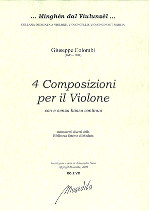 Book cover for 4 Composizioni per il violone (Ms, I-MOe)