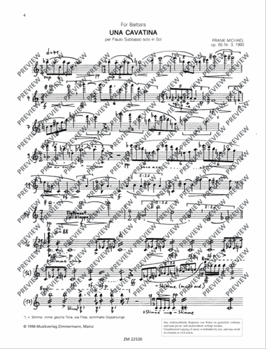 Una Cavatina Una Cavatina Flute scores gallery preview page 5