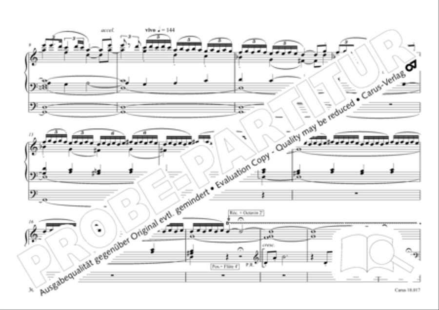 Tournemire: Funf Improvisationen fur Orgel solo Organ Solo scores gallery preview page 30
