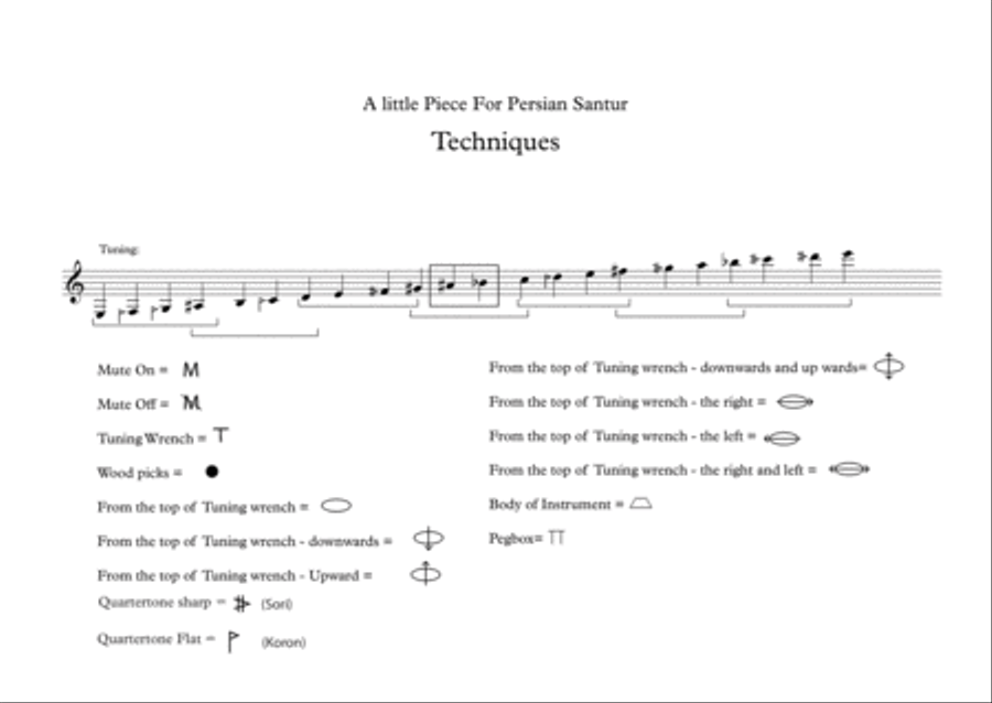 Walking in the darkness (A little piece for persian santur) Dulcimer scores gallery preview page 3