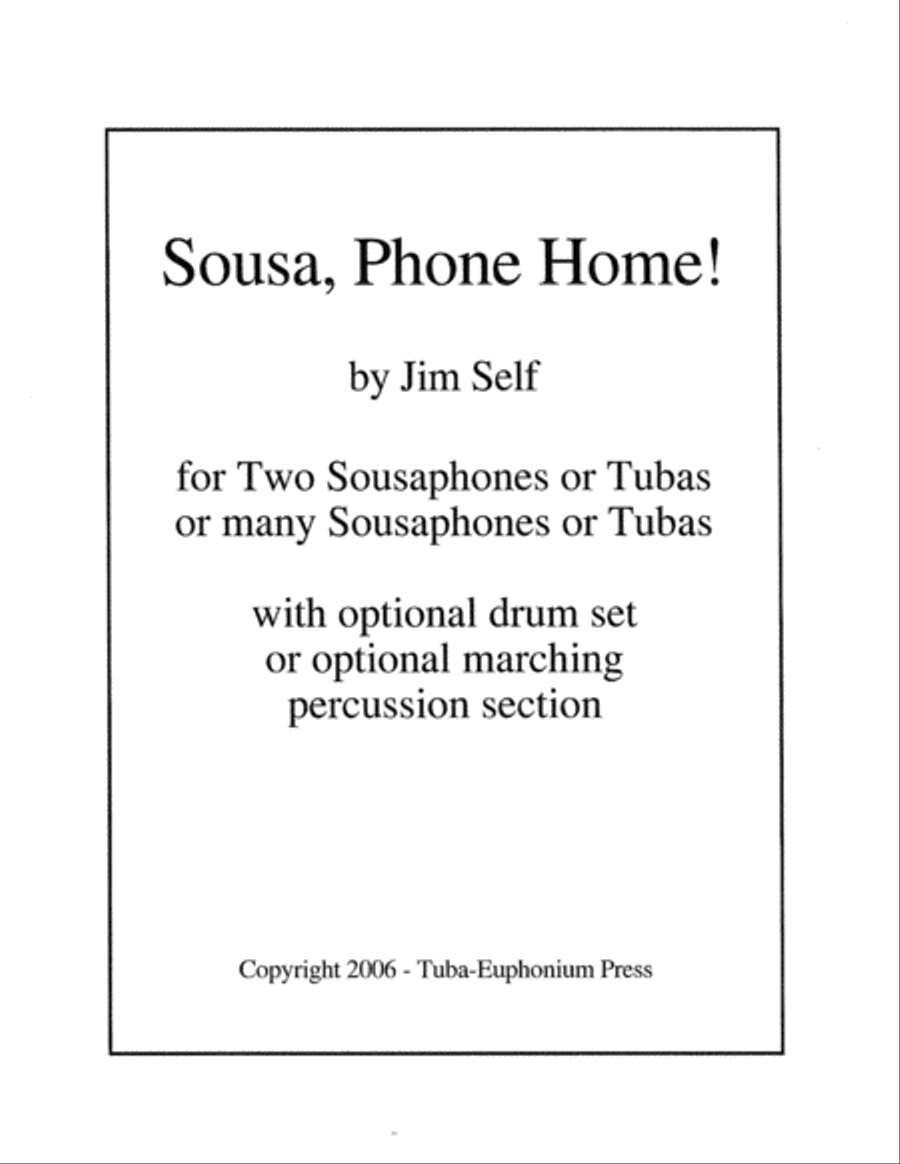 Sousa, Phone Home! Tuba scores gallery preview page 2