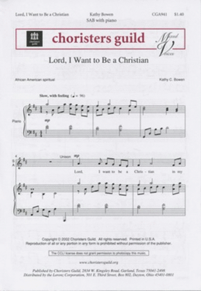Book cover for Lord, I Want to be a Christian