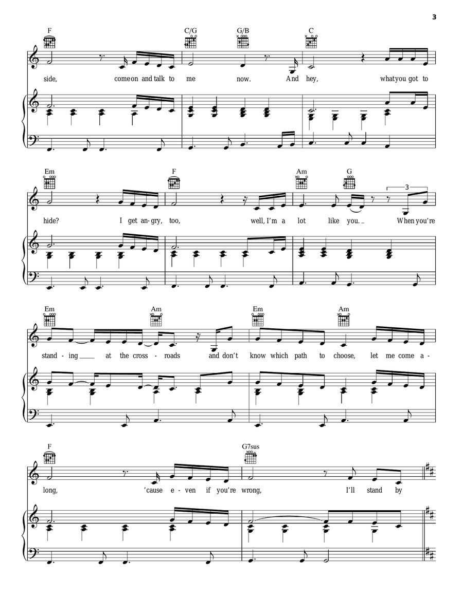 I'll Stand By You Acoustic Guitar scores gallery preview page 3