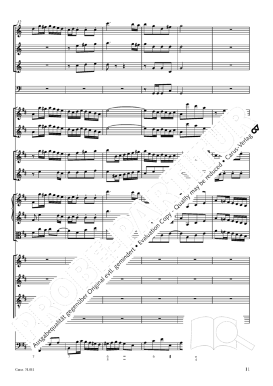 Lobet Gott in seinen Reichen (Himmelfahrtsoratorium) 4-Part scores gallery preview page 12