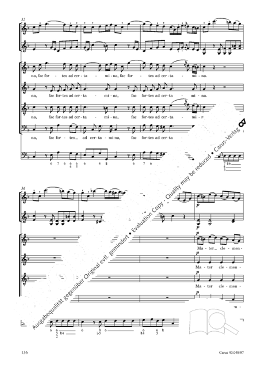 Regina coeli in B-Flat Major, K. 127 4-Part scores gallery preview page 137