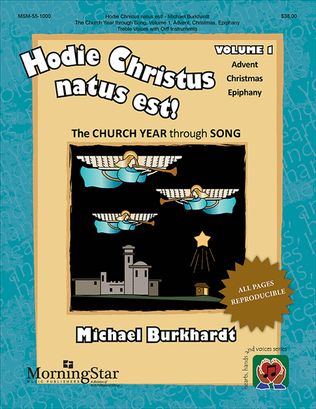 Book cover for Hodie Christus natus est! The Church Year through Song, Volume 1