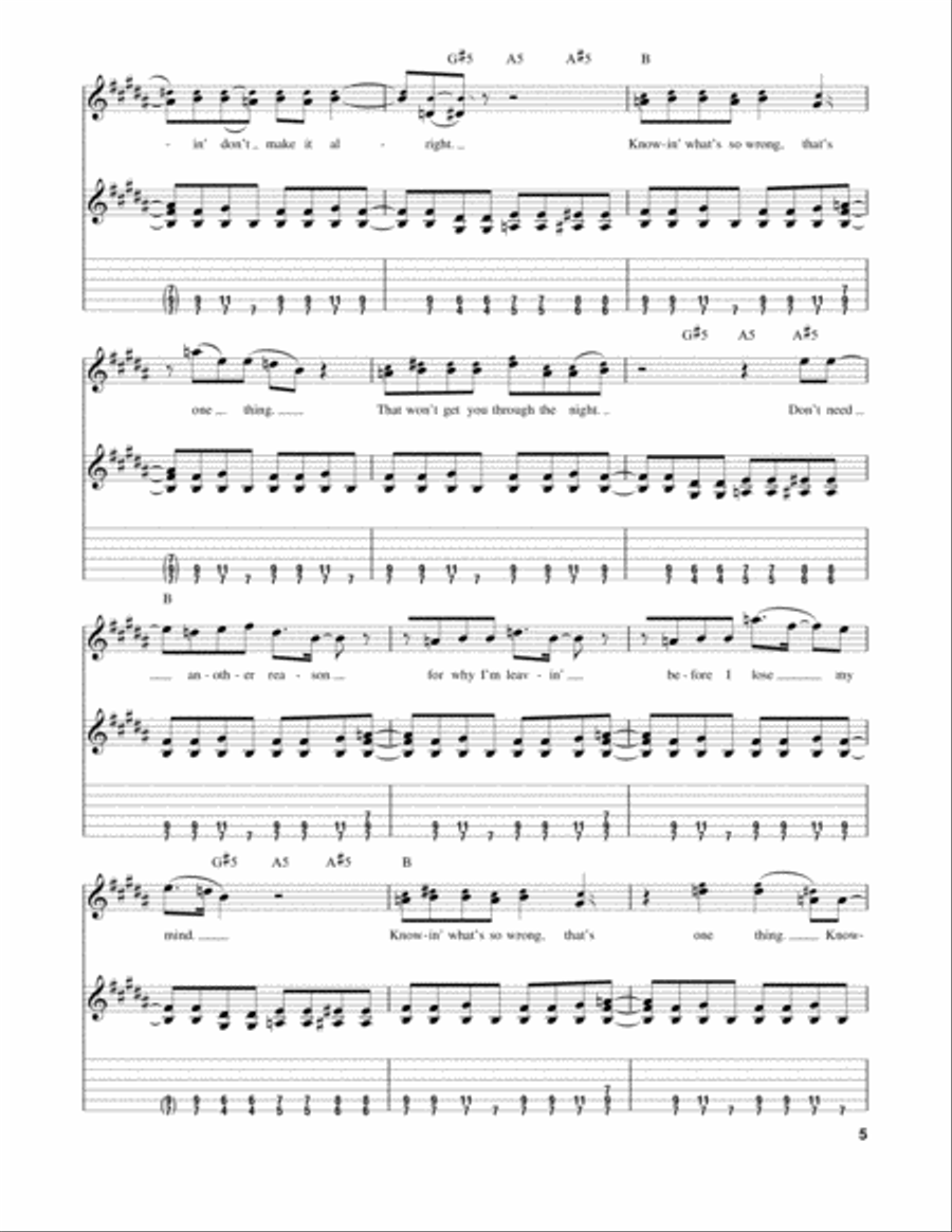 Never Lookin' Back Electric Guitar scores gallery preview page 5