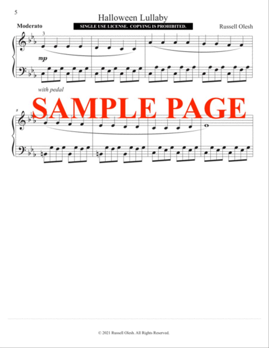 Three Halloween Pieces Piano Solo scores gallery preview page 5