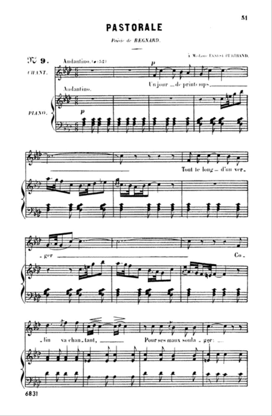 Bizet: Twenty Melodies-- Soprano or Tenor (French) Voice scores gallery preview page 1