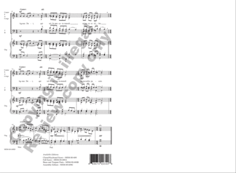 Kyrie eleison and Agnus Dei from Mass of Saints Peter and Paul 4-Part scores gallery preview page 3