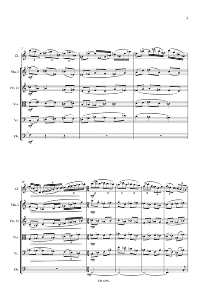 Concertpiece for Clarinet and String Orchestra (Score and Parts)