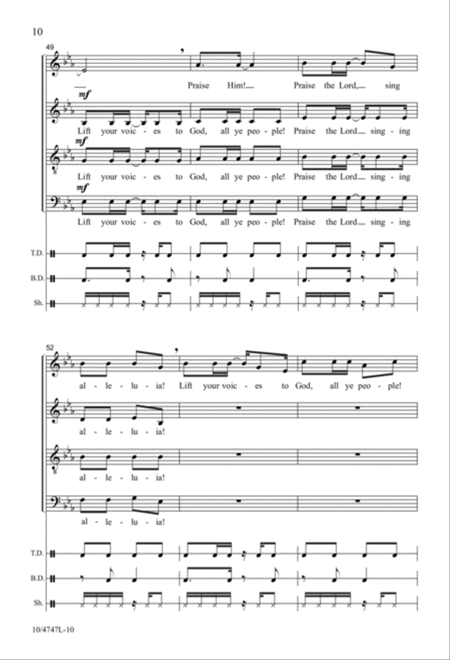 African Psalm 4-Part scores gallery preview page 10
