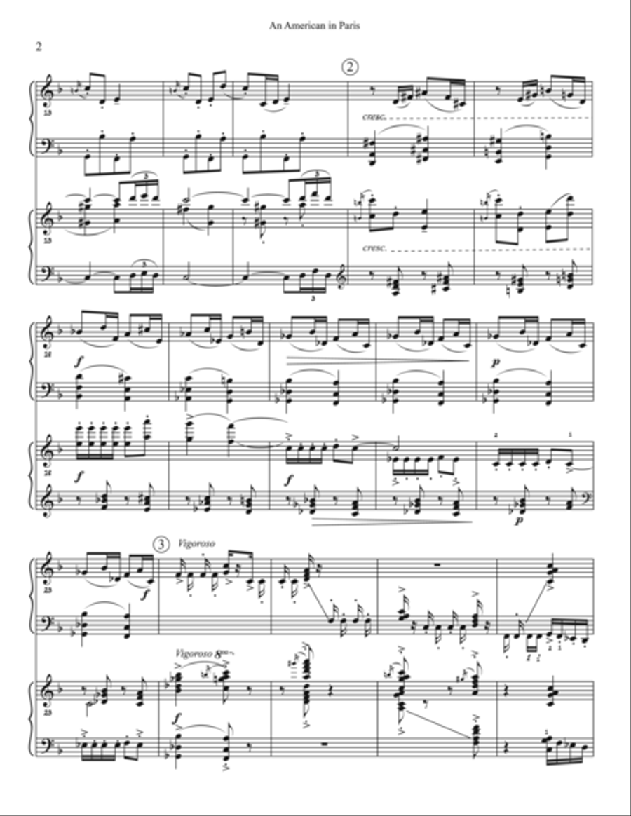 An American In Paris (Two Piano Arr.) Piano Solo scores gallery preview page 2