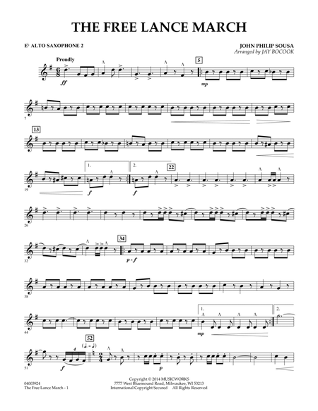 The Free Lance March - Eb Alto Saxophone 2