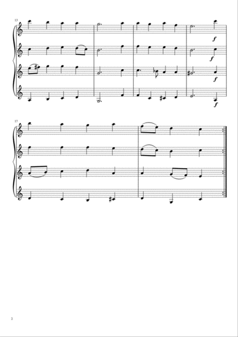 A Mighty Fortress is Our God (violin quartet) String Orchestra scores gallery preview page 3