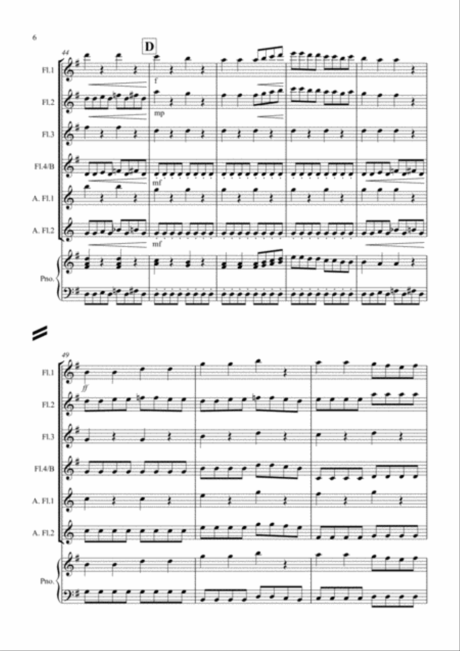 Haydn Rocks! for Flute Quartet Flute Quartet scores gallery preview page 6