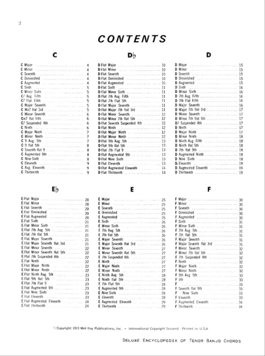 Tenor Banjo Chord Encyclopedia