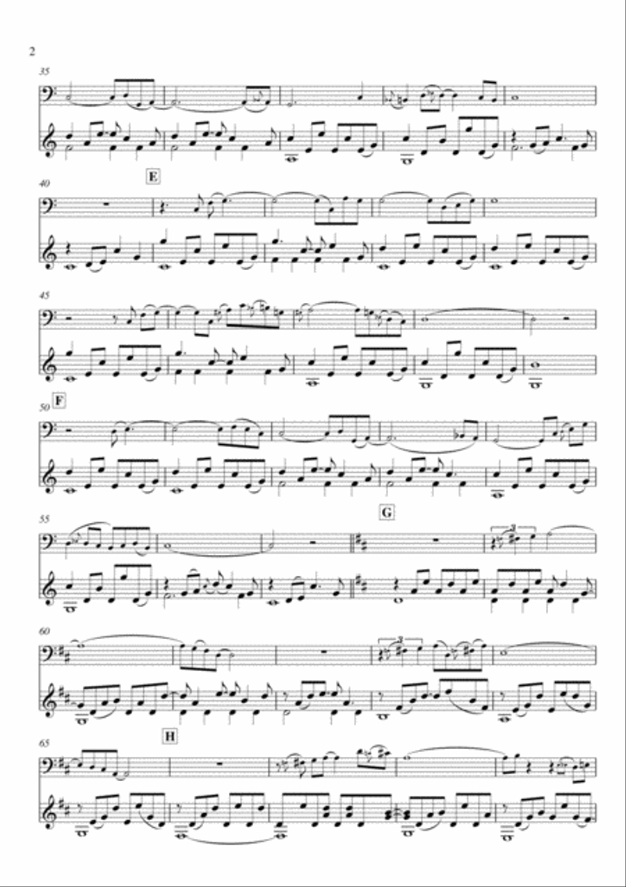 Nearer my God to Thee (guitar & cello) String Duet scores gallery preview page 2