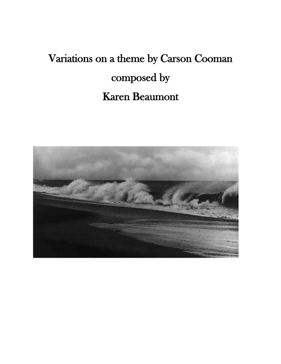 Variations on a Theme by Carson Cooman Organ Solo scores gallery preview page 1