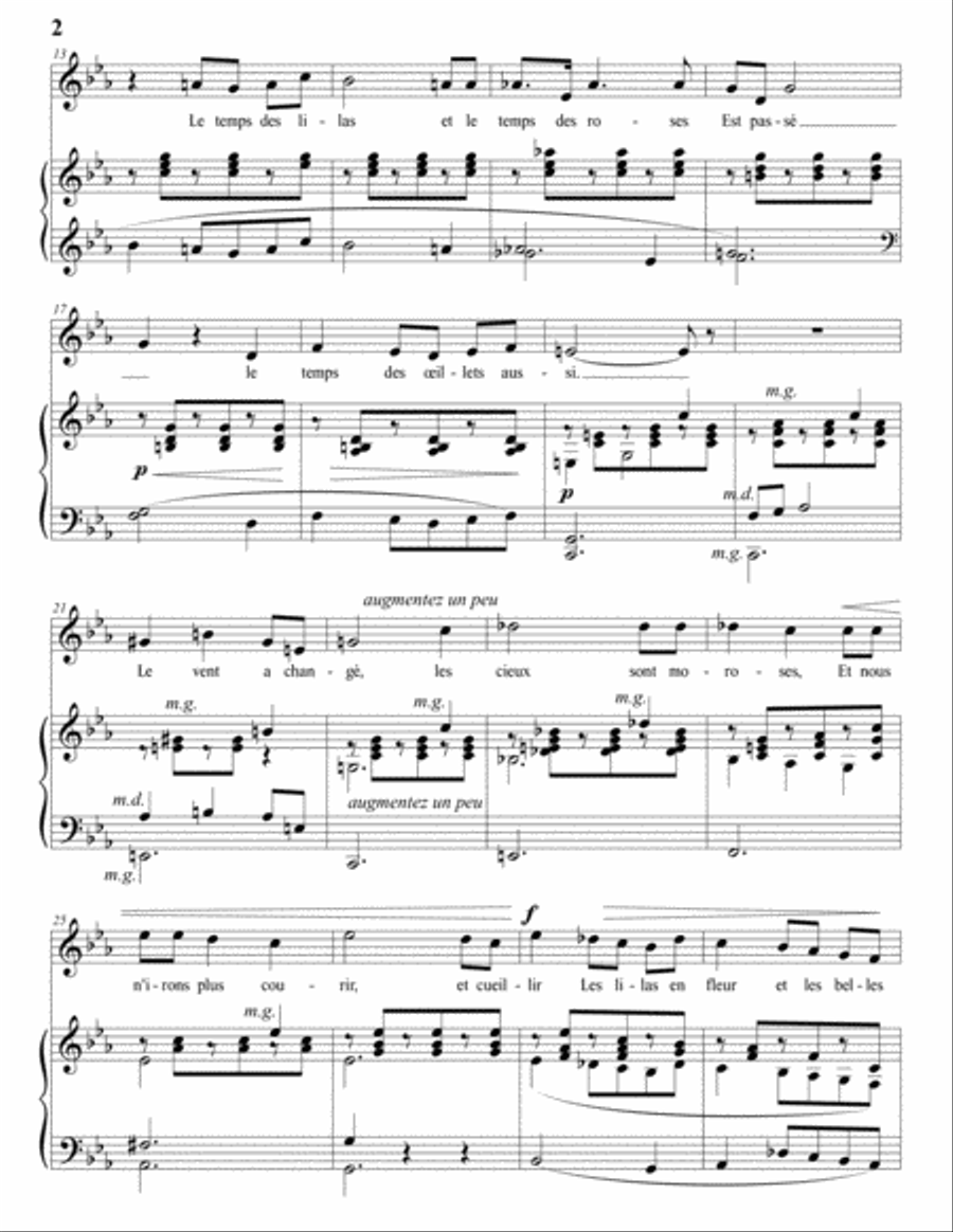 Le temps des lilas (C minor)