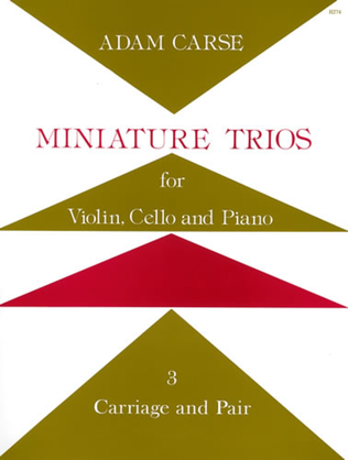 Book cover for Miniature Trios for Violin, Cello and Piano. Carriage and Pair