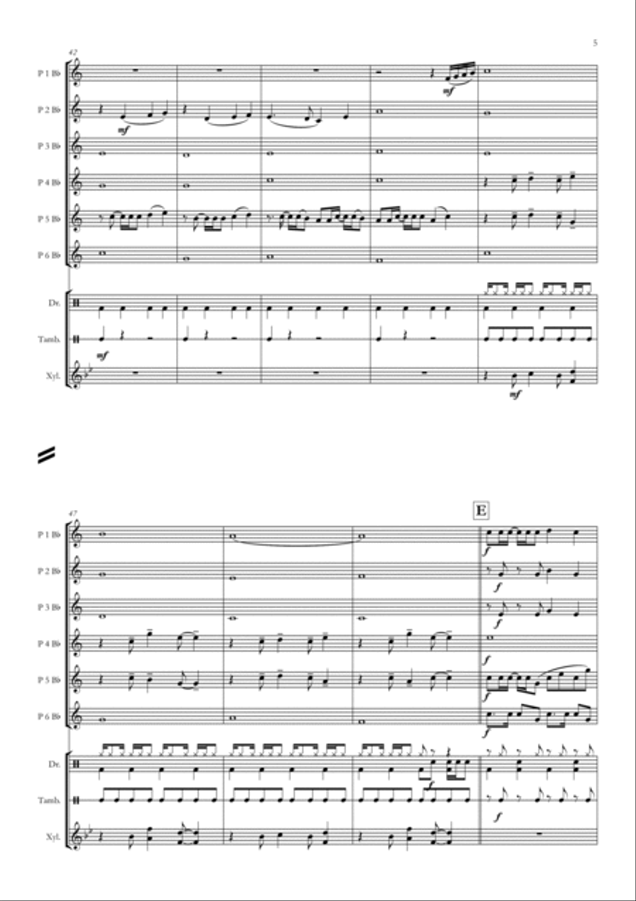 Waka Waka (this Time For Africa) Concert Band scores gallery preview page 5