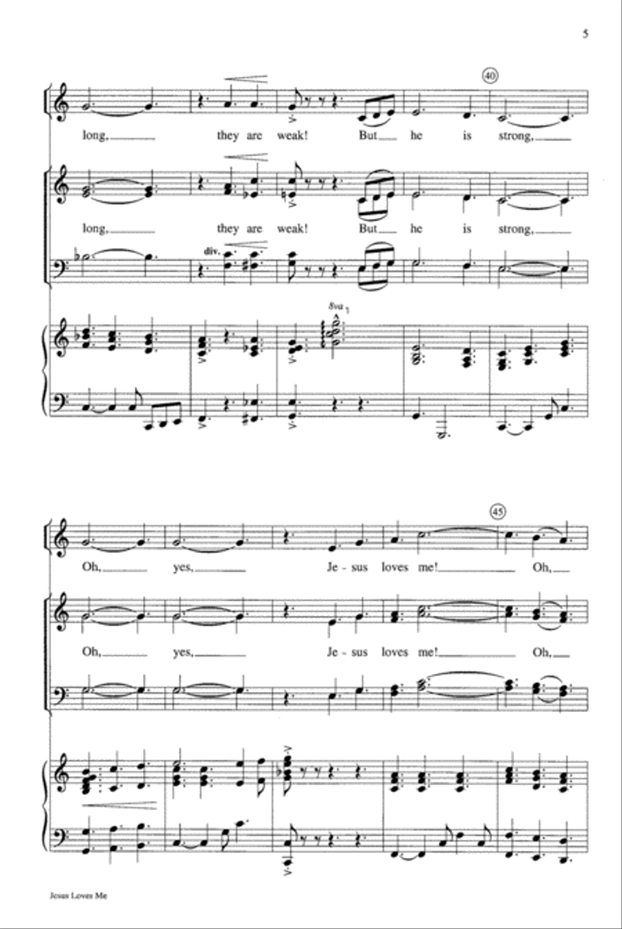 Jesus Loves Me 4-Part scores gallery preview page 6