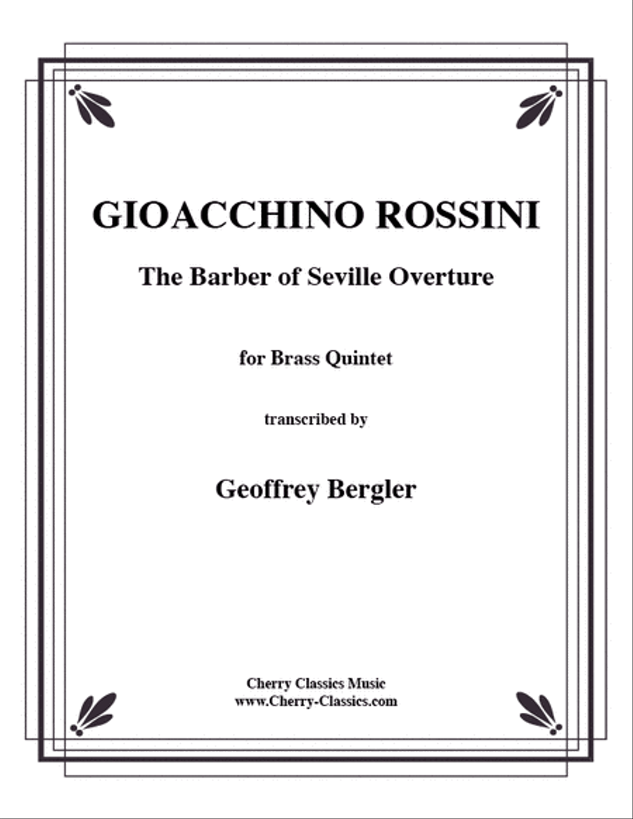 Barber of Seville Overture Brass Quintet scores gallery preview page 1