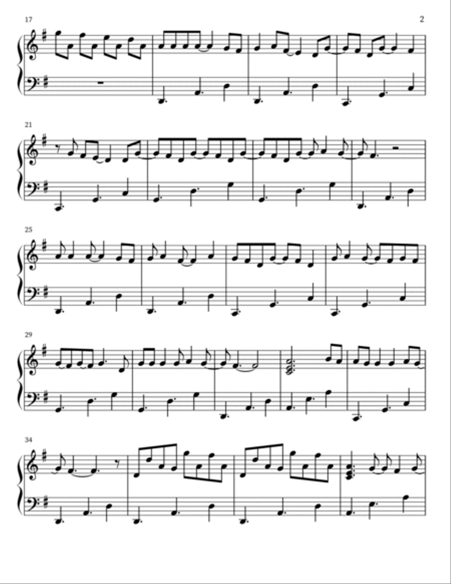 Sweet Child O' Mine Celtic Harp scores gallery preview page 2