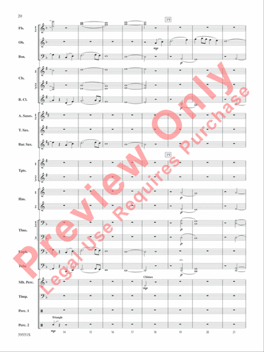 The Hobbit: An Unexpected Journey, Suite from Concert Band scores gallery preview page 21
