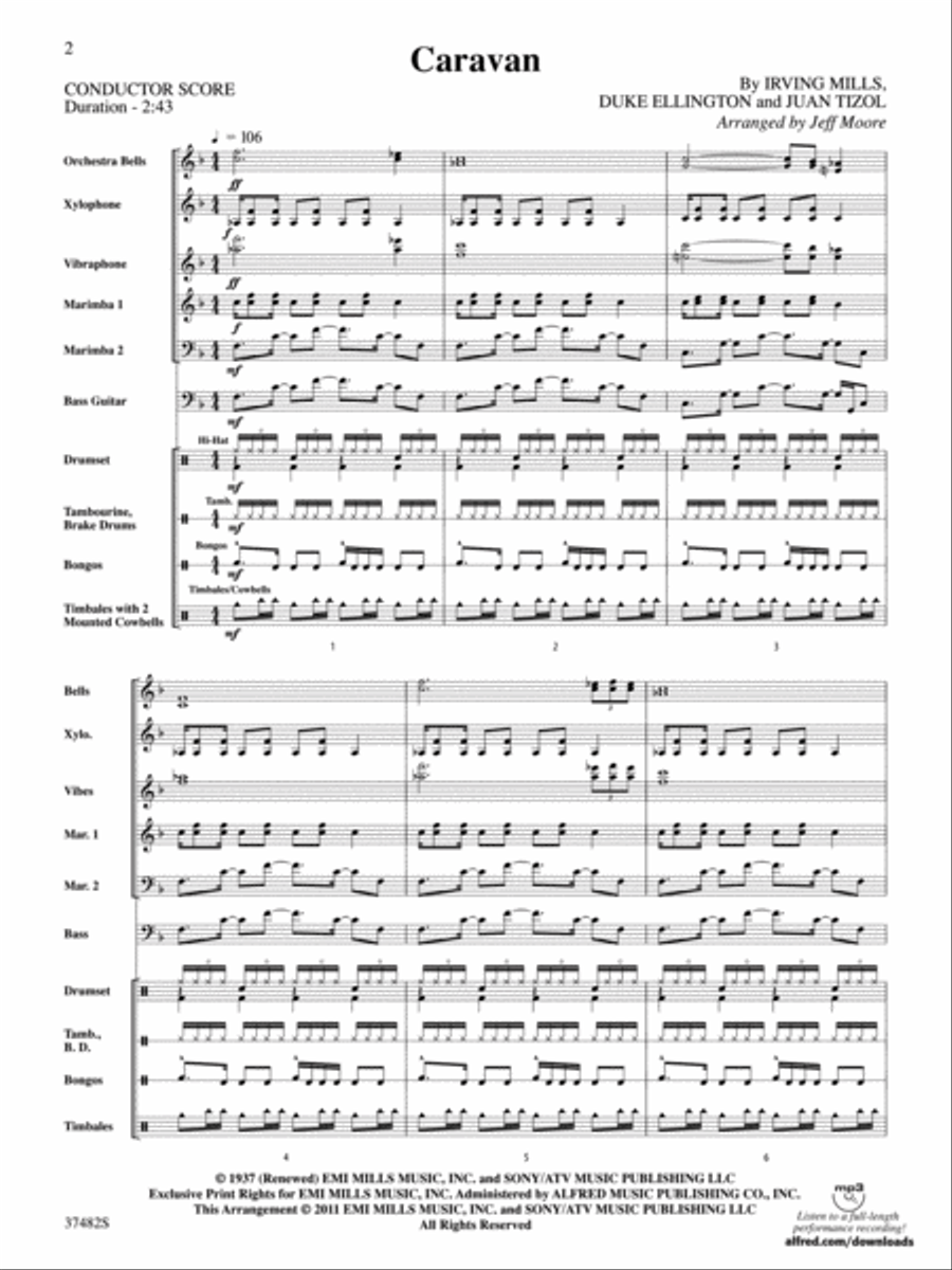 Caravan Percussion Ensemble scores gallery preview page 3
