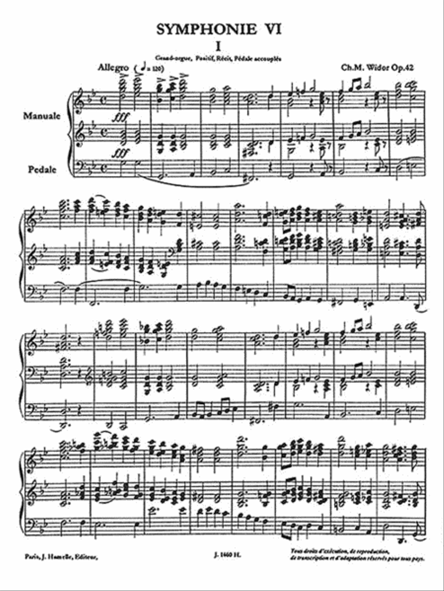 Widor Symphonie No6 Op42 Organ Book Organ scores gallery preview page 2