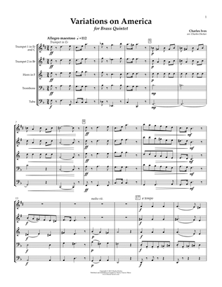 Variations on "America" for Brass Quintet