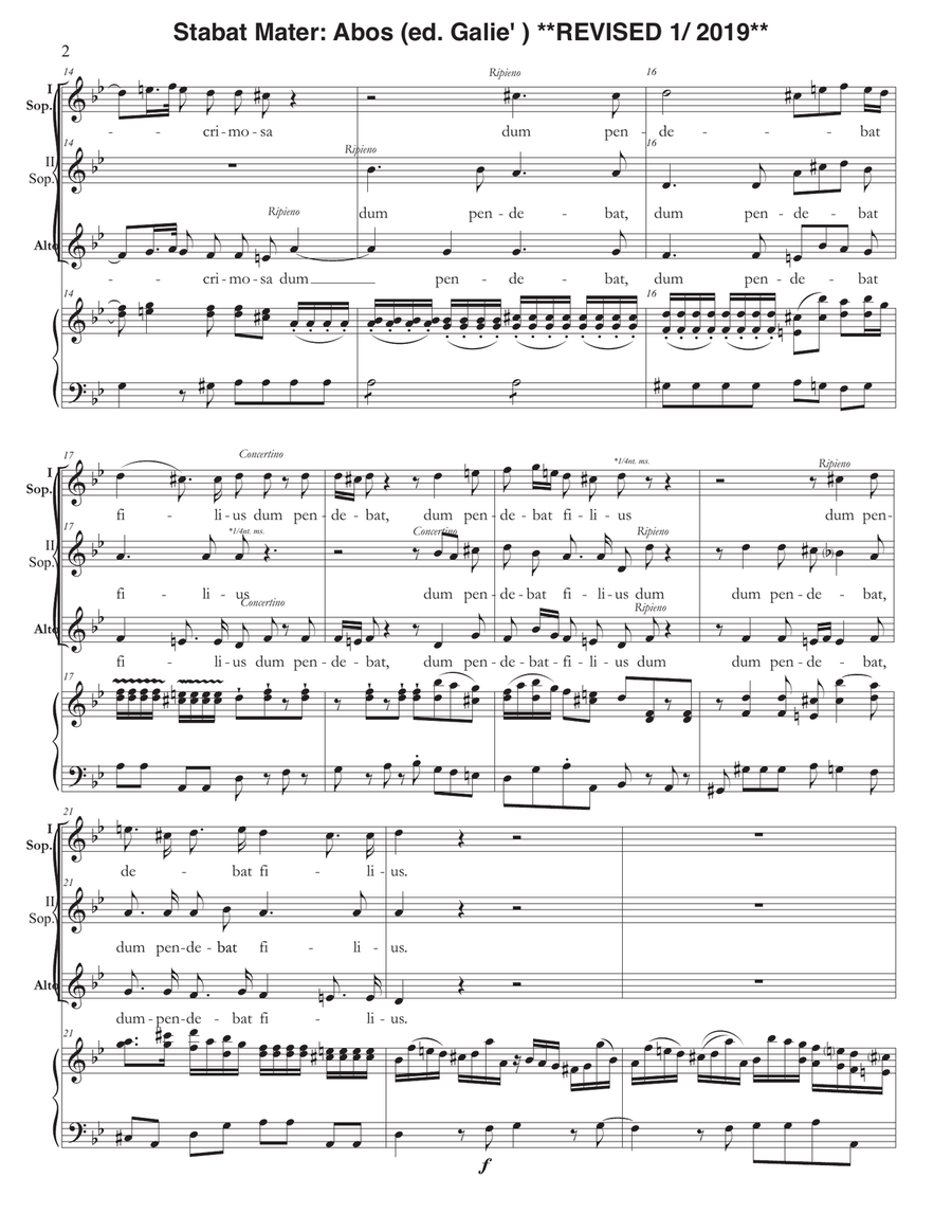 Stabat Mater - Abos (Galiè) SSA SSA scores gallery preview page 2
