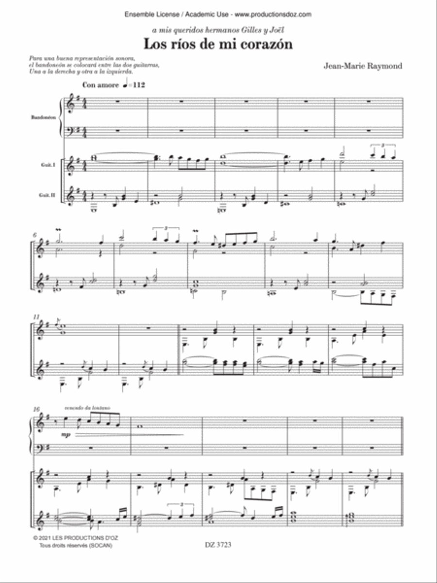 Los ríos de mi corazón Classical Guitar scores gallery preview page 3
