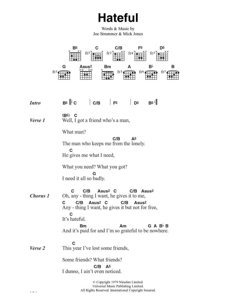 Hateful Electric Guitar scores gallery preview page 1
