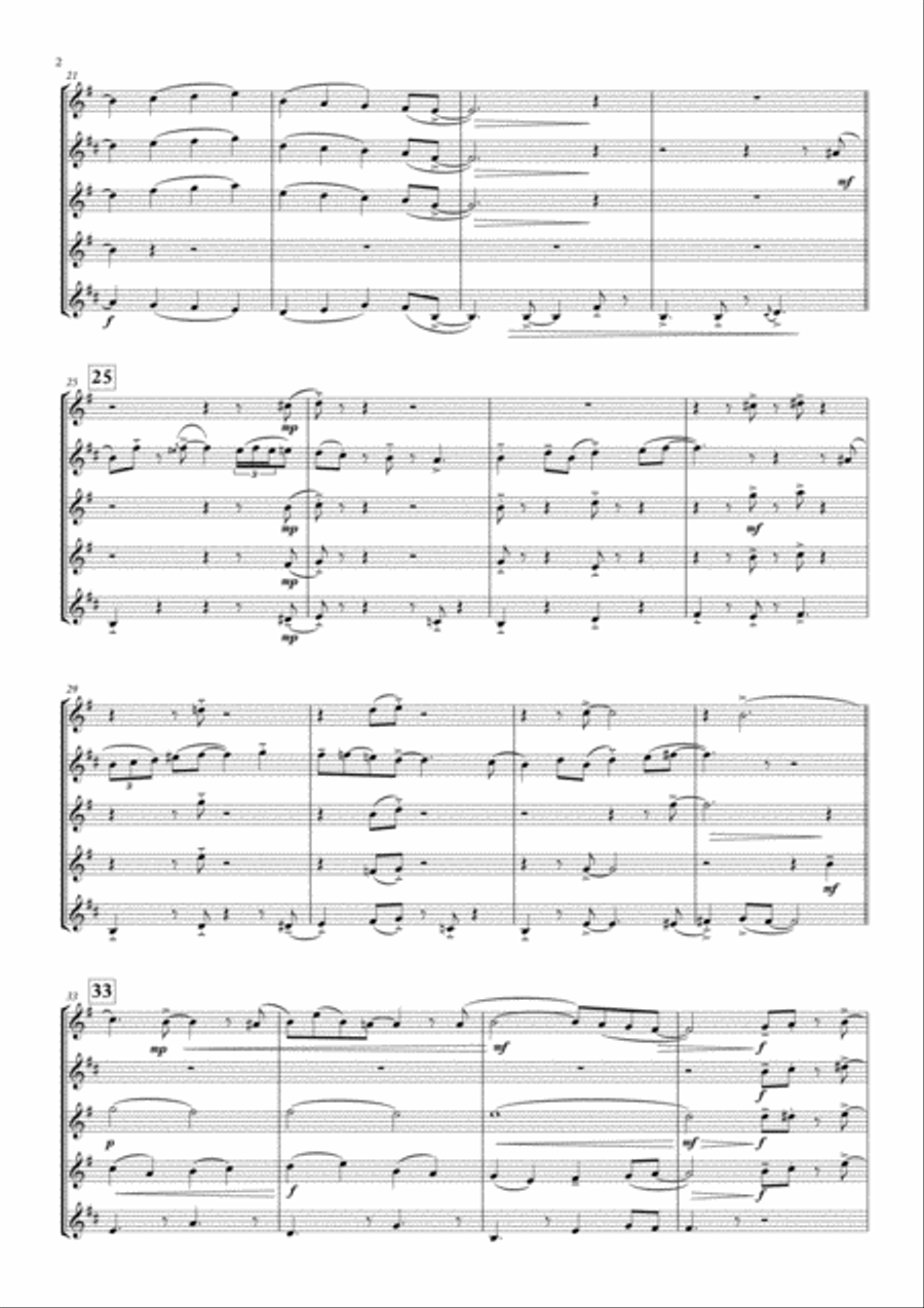 God Rest Ye Tipsy Gentlemen for Saxophone Quintet Saxophone Quintet scores gallery preview page 2