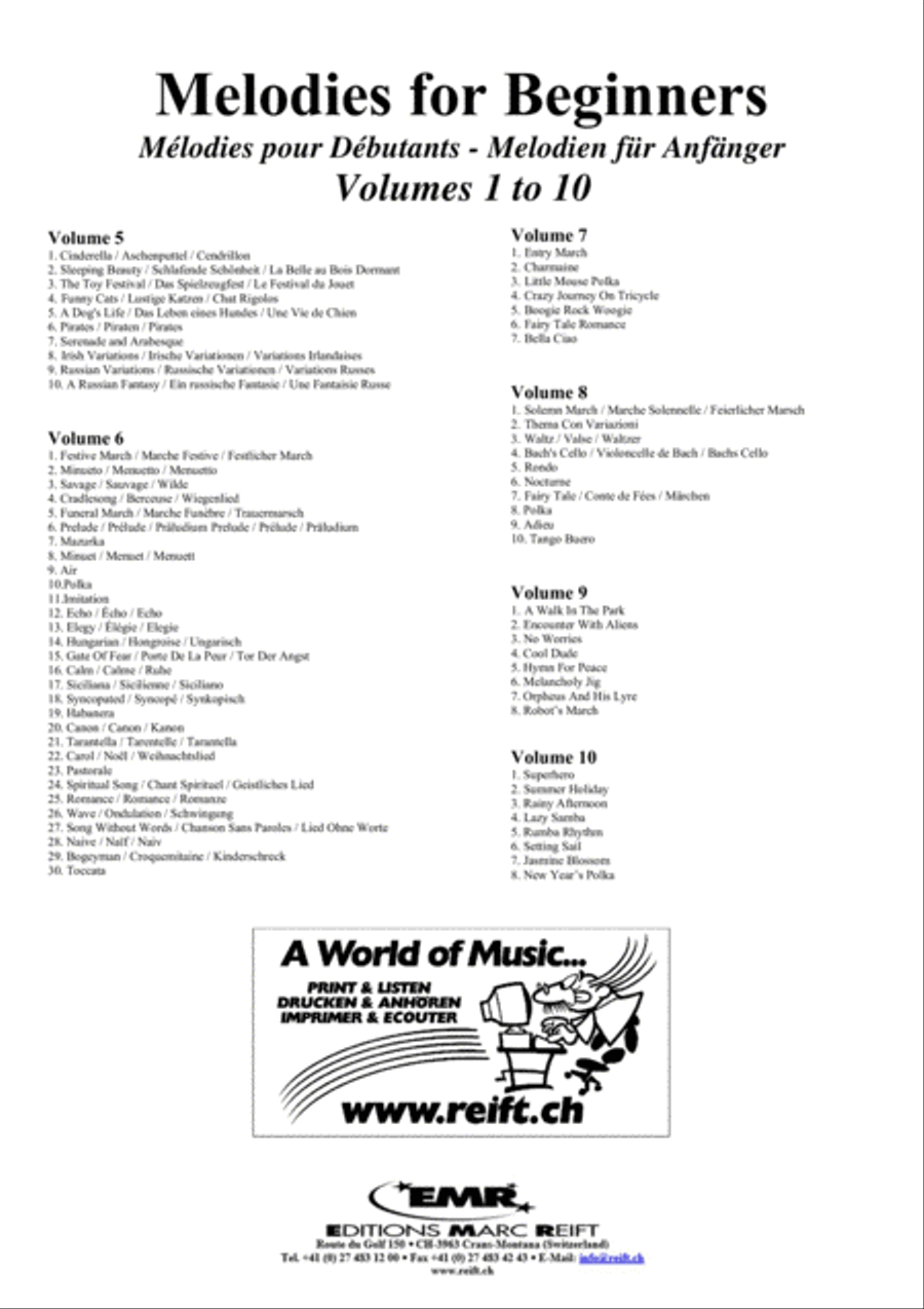 Melodies for Beginners Volumes 1-10 Cello scores gallery preview page 4